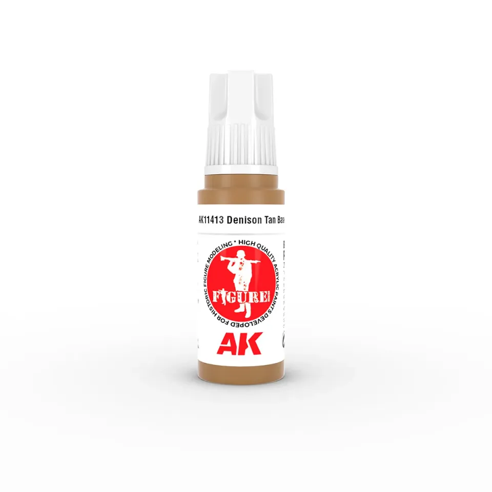 AK Interactive 3Gen Denison Tan Base peinture acrylique marron