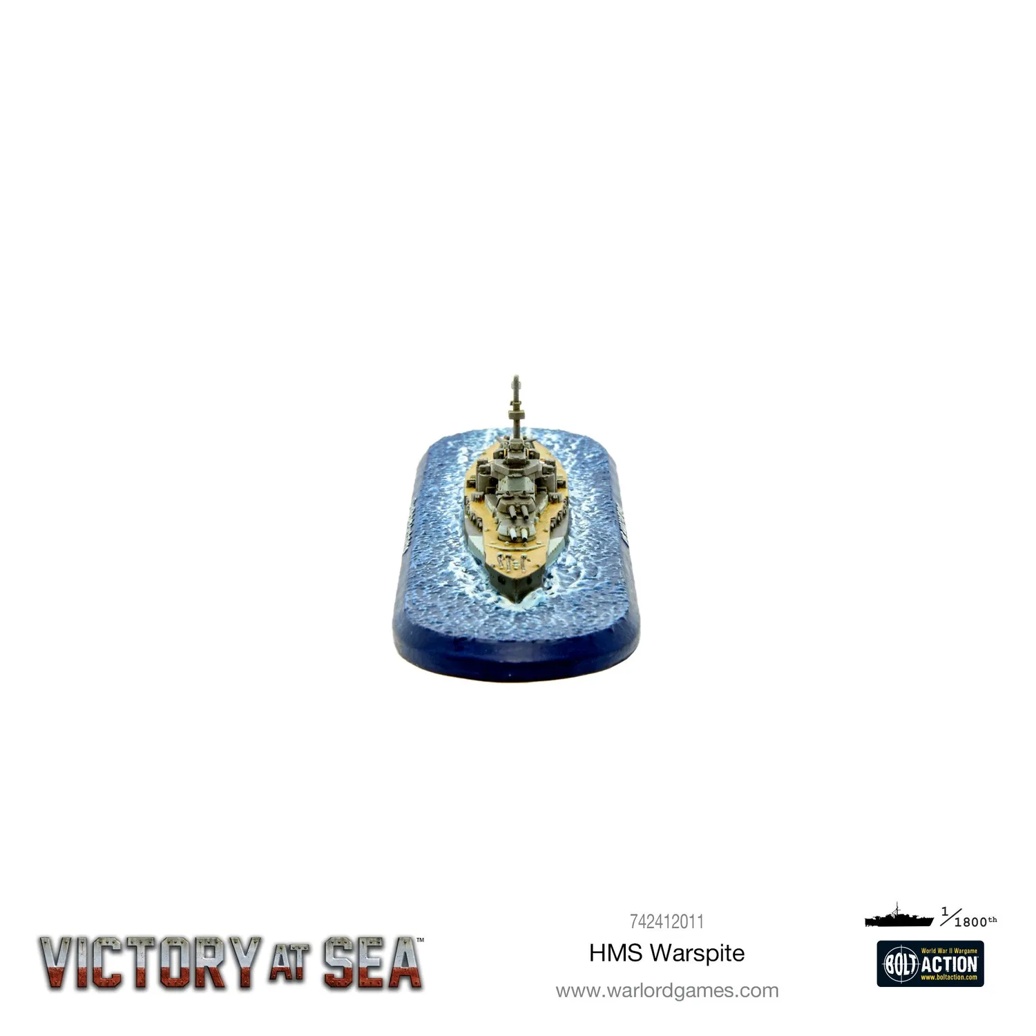 Bolt Action Victory at Sea HMS Warspite navire résine