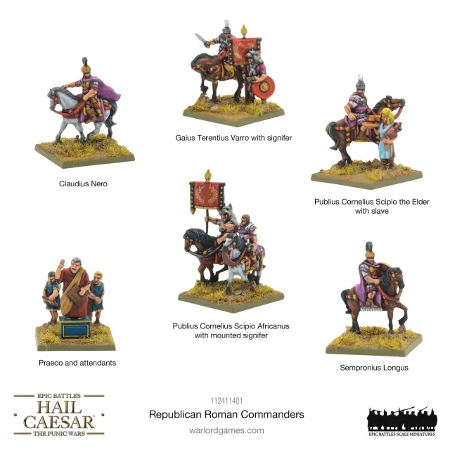 Warlord Games Hail Caesar Epic Battles Republican Roman Commanders figurines résine