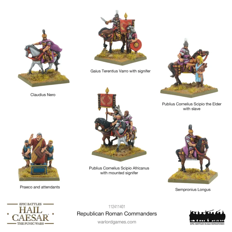 Warlord Games Hail Caesar Epic Battles Republican Roman Commanders figurines résine