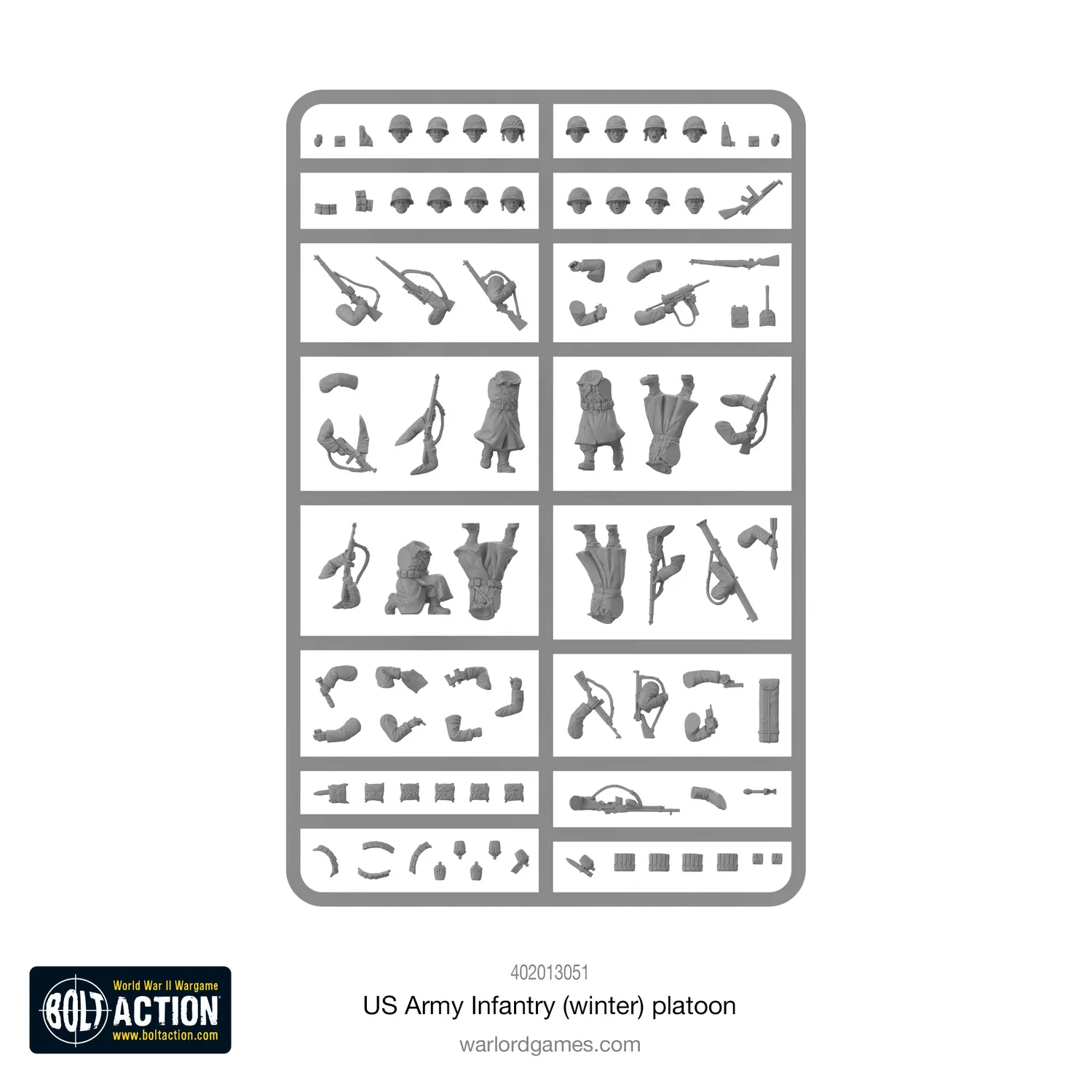 Bolt Action US Army Infantry (Winter) Platoon figurines plastique 30