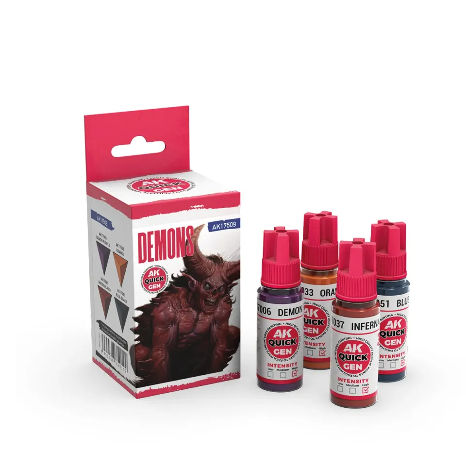 Bolt Action Demons Quick Gen set 4 peintures démons