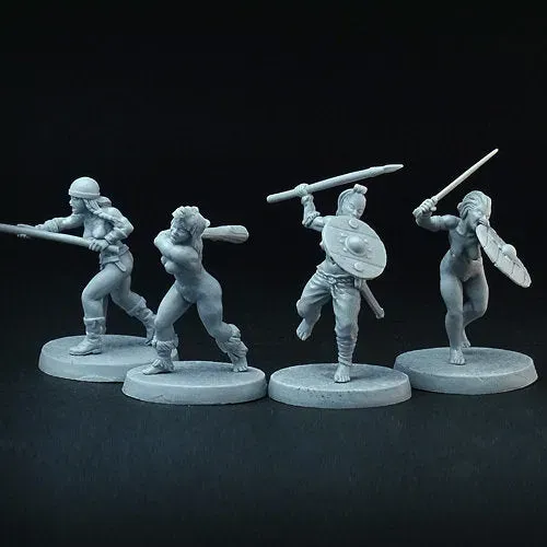 Brother Vinni Female Berserkers figurines résine 28mm x4