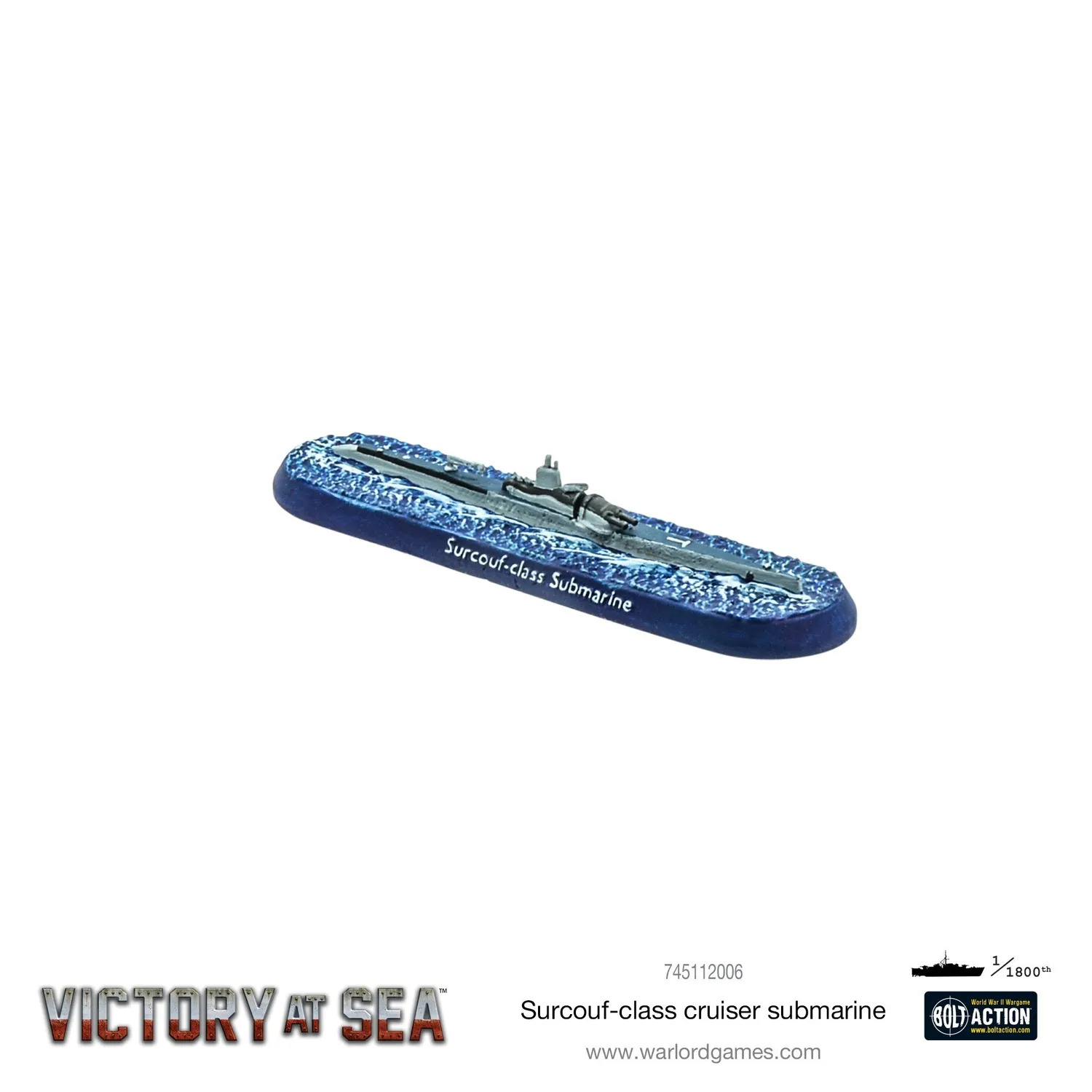 Victory at Sea Surcouf sous-marin croiseur résine