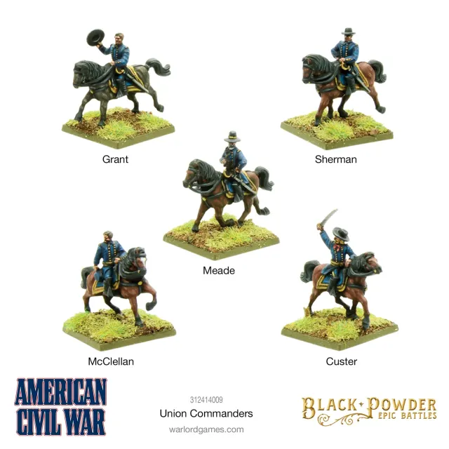 Black Powder Epic Battles American Civil War Union Commanders figurines résine