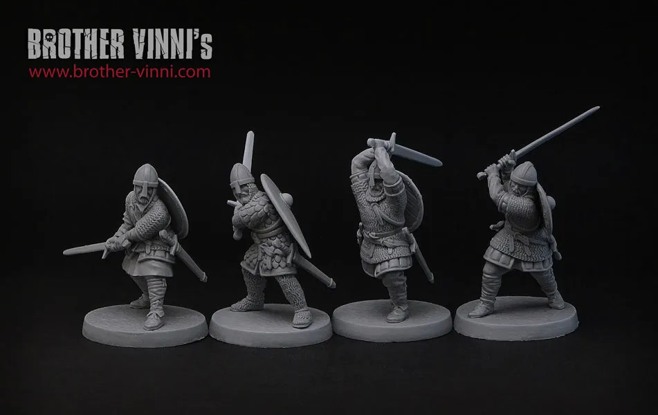 Brother Vinni SAGA Norman Knights figurines 28mm x4