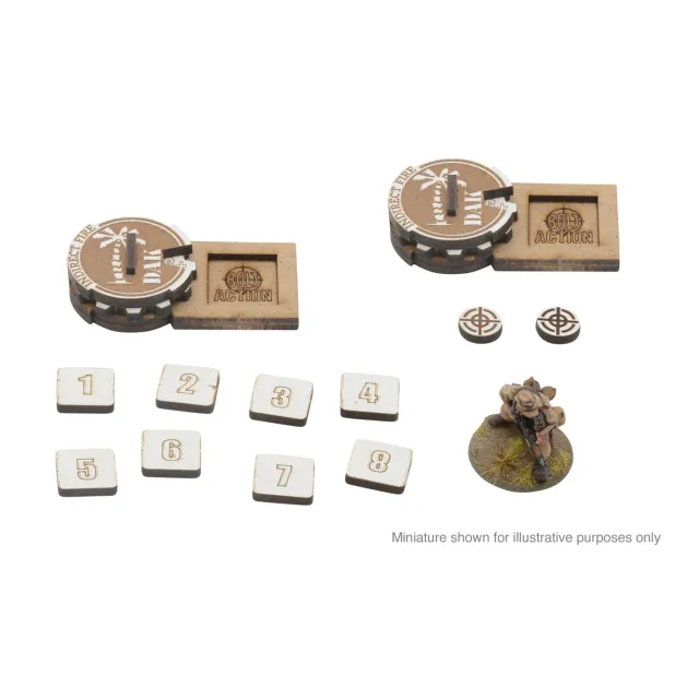 Bolt Action MDF Artillery Zeroing In Markers German Afrika Korps marqueurs 2 pièces