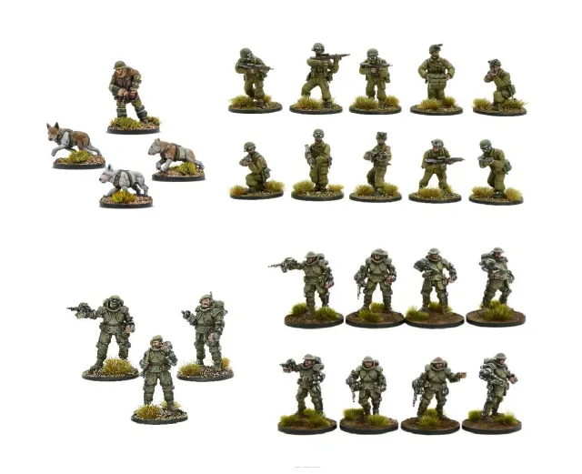 Bolt Action Konflikt'47 Commonwealth Assault Platoon figurines métal