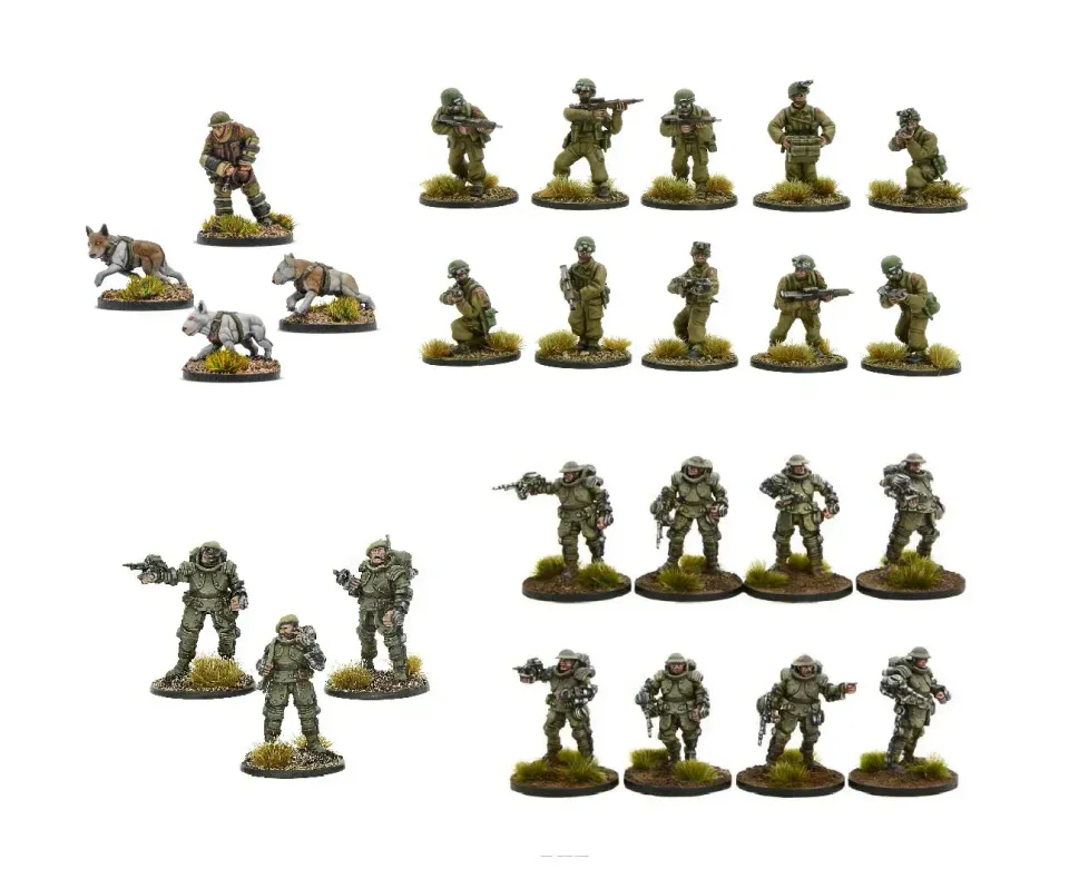 Bolt Action Konflikt'47 Commonwealth Assault Platoon figurines métal