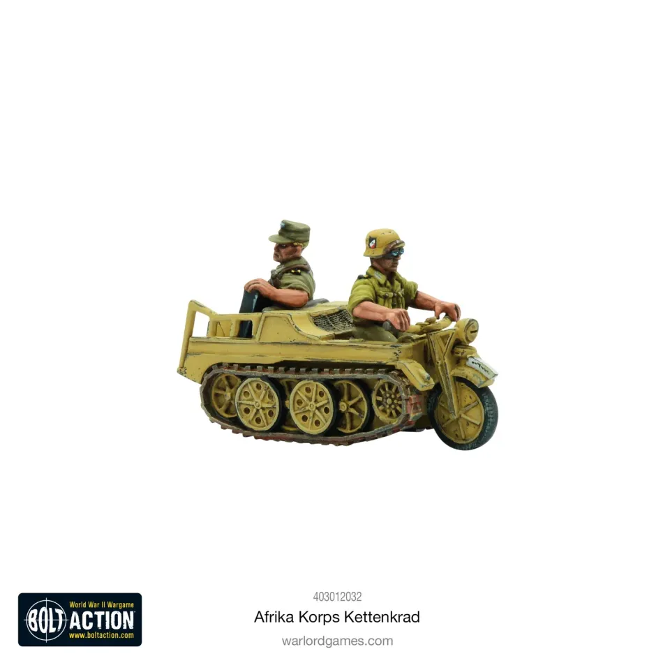 Bolt Action Afrika Korps Kettenkrad véhicule métal désert
