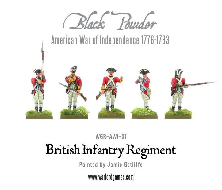 Bolt Action American War of Independence British Infantry Regiment figurines plastique