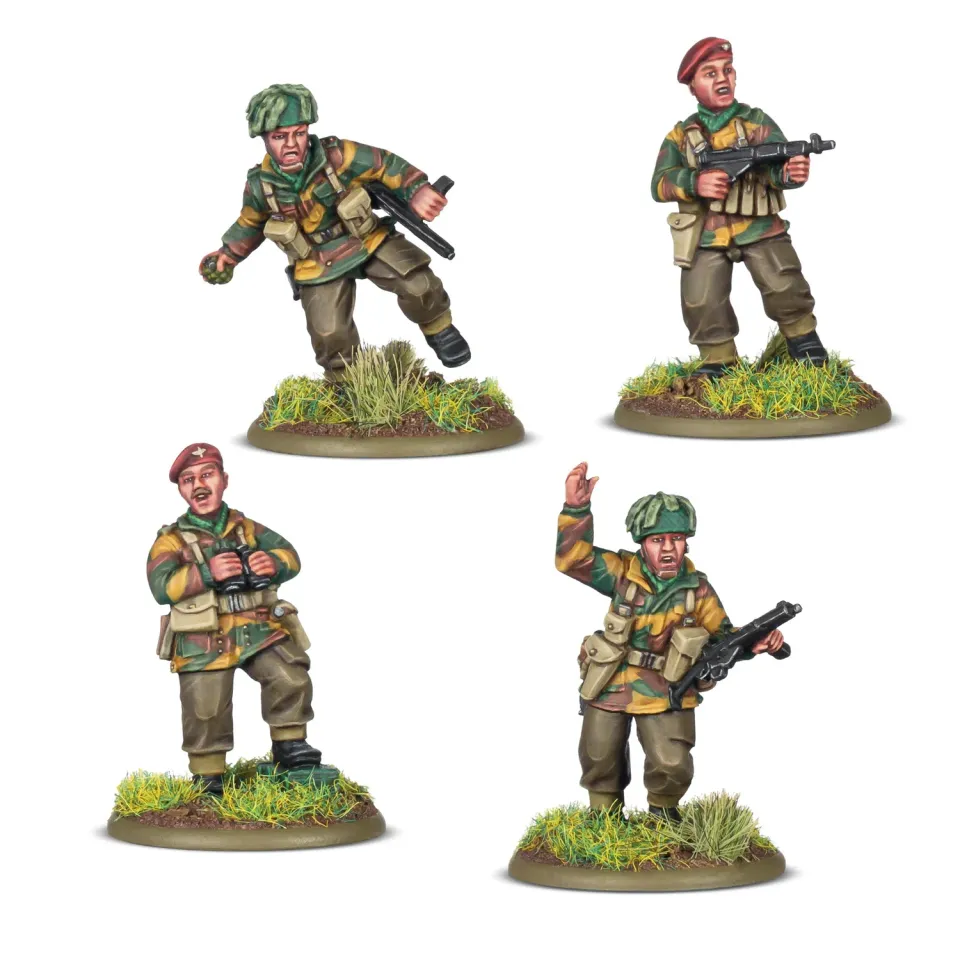 Bolt Action British Airborne Platoon Commanders figurines résine