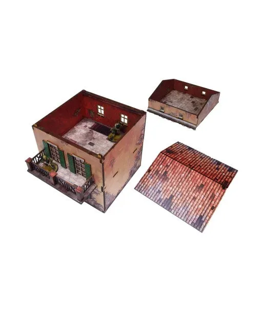 Bolt Action Italy Balcony House 1 décor 28mm prépeint