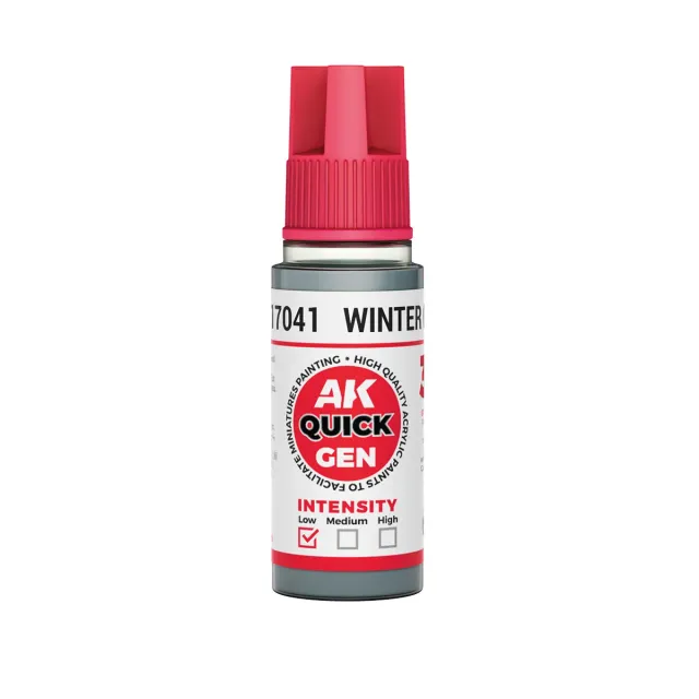 AK Interactive Quick Gen Winter Grey peinture 18 ml contraste