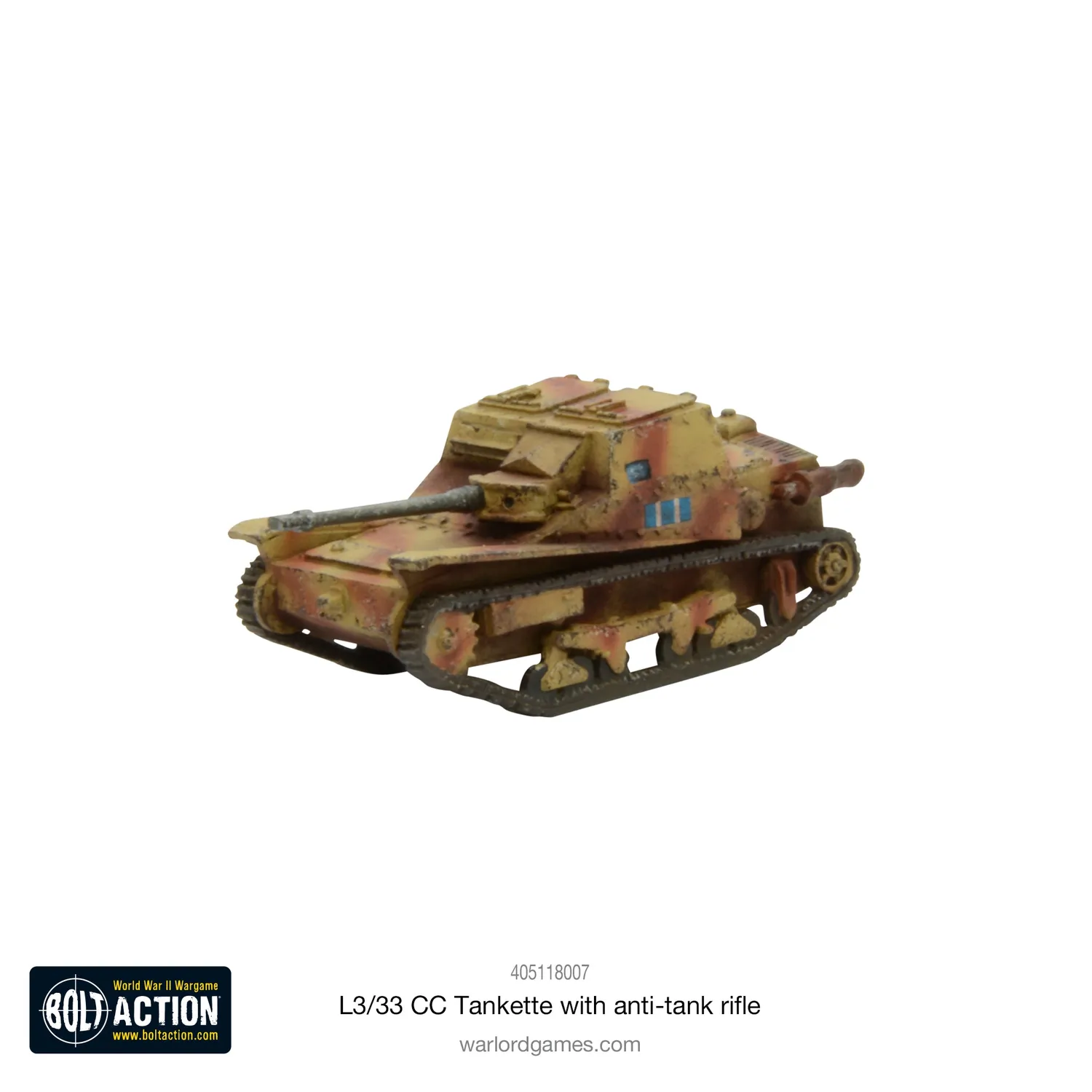 Bolt Action L3/33 CC Tankette canon antichar résine