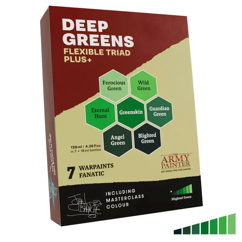 Army Painter Warpaints Fanatic Deep Greens set 7 peintures vert