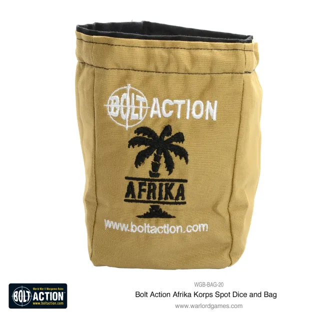 Bolt Action Afrika Korps sac à dés seul motif désert