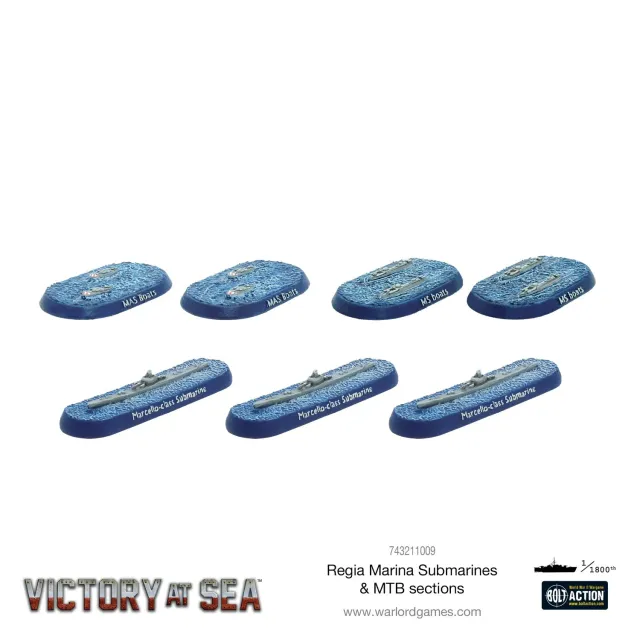 Victory at Sea Regia Marina Submarines & MTB sections navires résine
