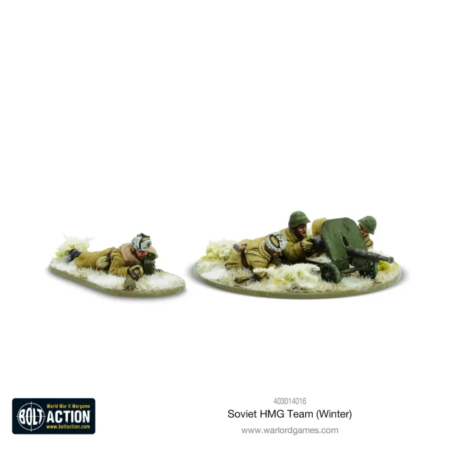 Bolt Action Soviet HMG Team figurines métal hiver