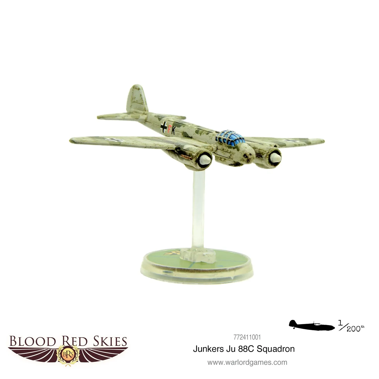 Bolt Action Junkers Ju 88C escadrille 6 avions résine