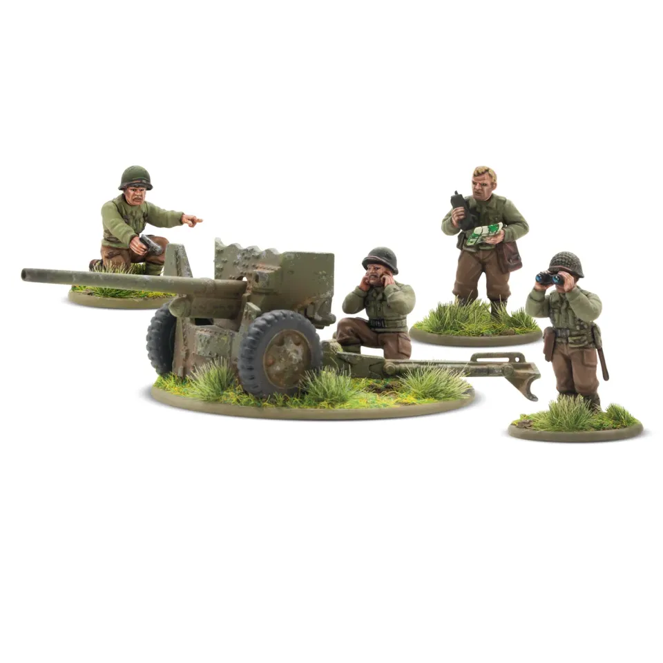 Bolt Action US 57mm anti-tank gun canon antichar plastique