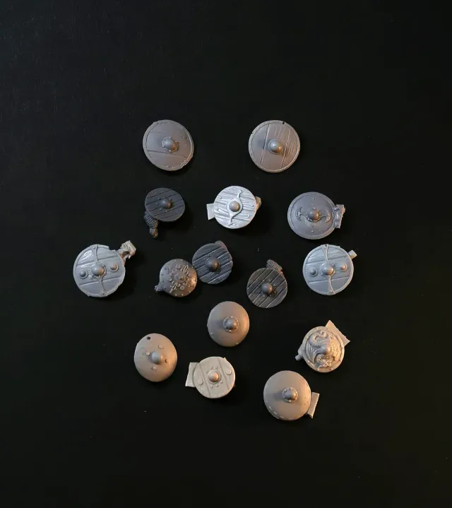 Brother Vinni Broken Bits boucliers vikings résine 28mm x15