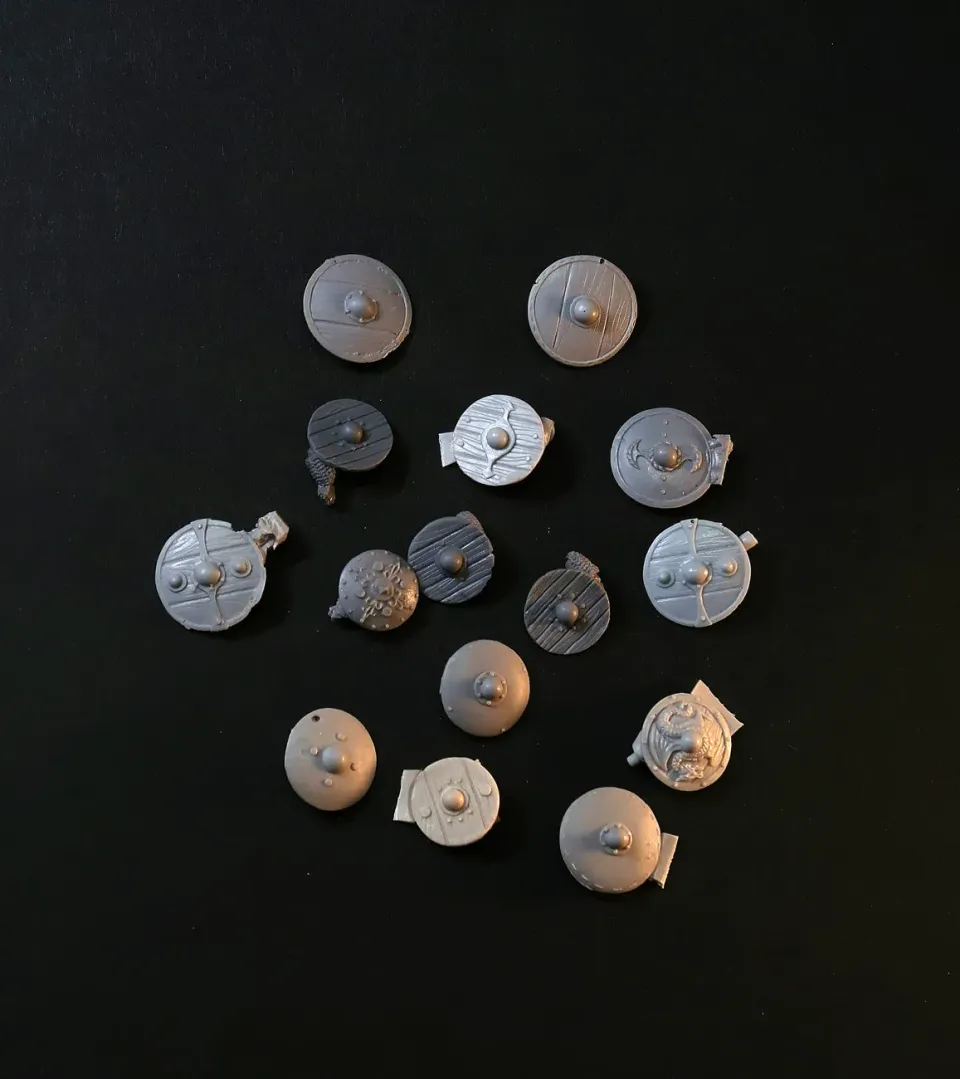 Brother Vinni Broken Bits boucliers vikings résine 28mm x15