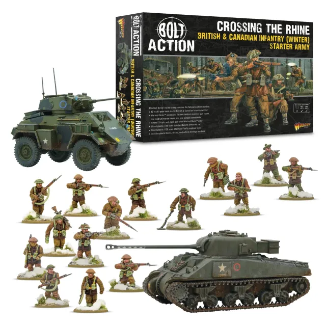 Bolt Action Crossing the Rhine British & Canadian Winter Starter Army