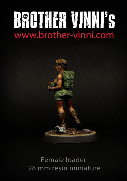 Brother Vinni Loader Female Guard figurine résine 28mm soldate
