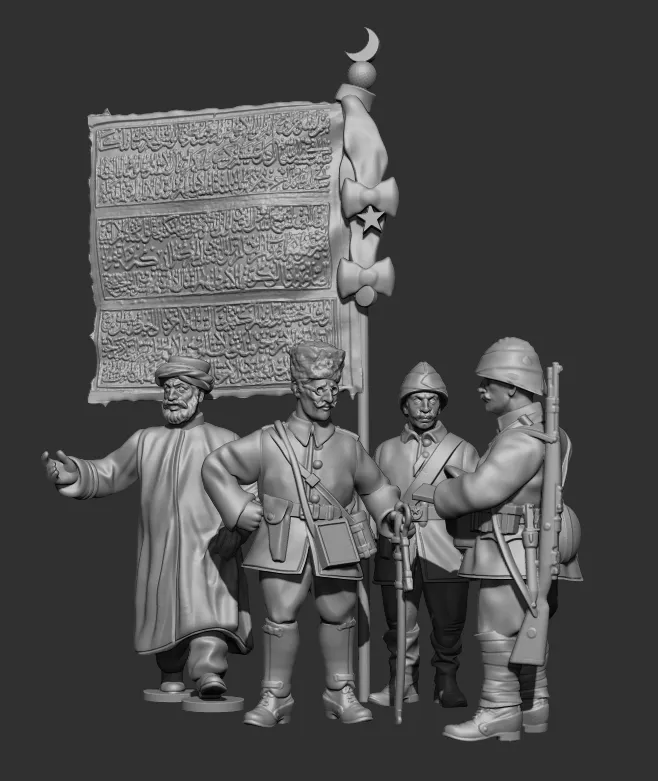 Des Tranchées aux Barricades Armée ottomane fichiers STL 28mm pré-supportés
