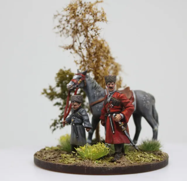 Des Tranchées aux Barricades Général Wrangel Baron noir figurine 28mm résine
