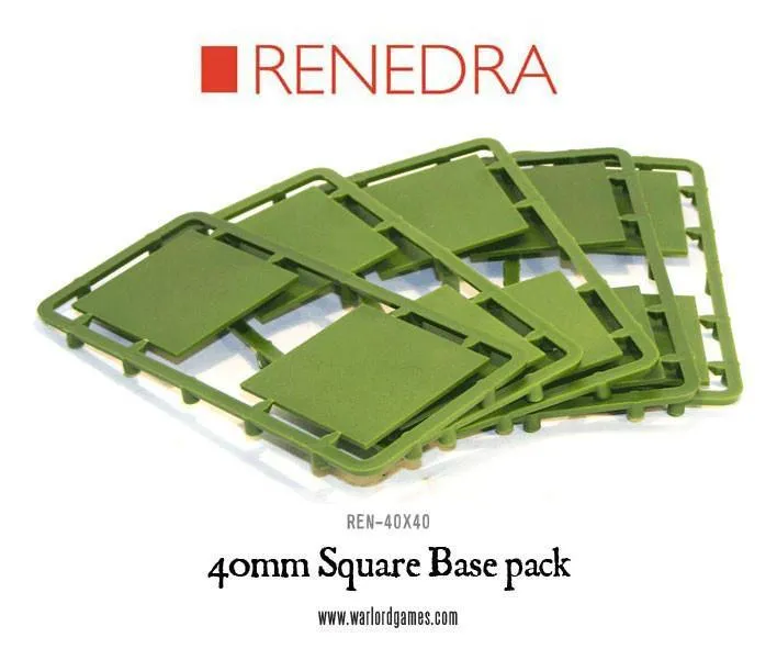 Renedra 40mm Square Base socles carrés 40 mm plastique