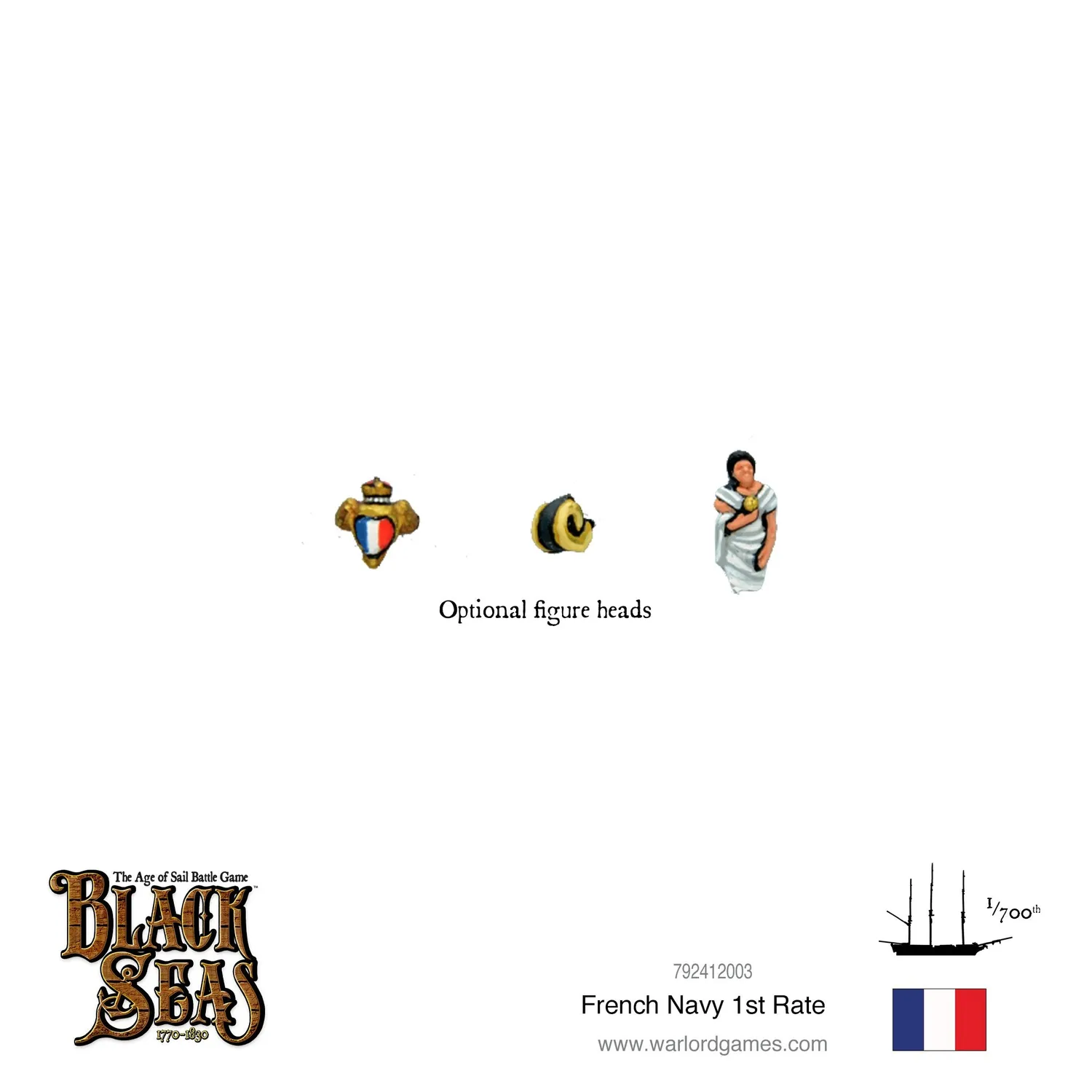 Black Seas French Navy 1st Rate vaisseau résine