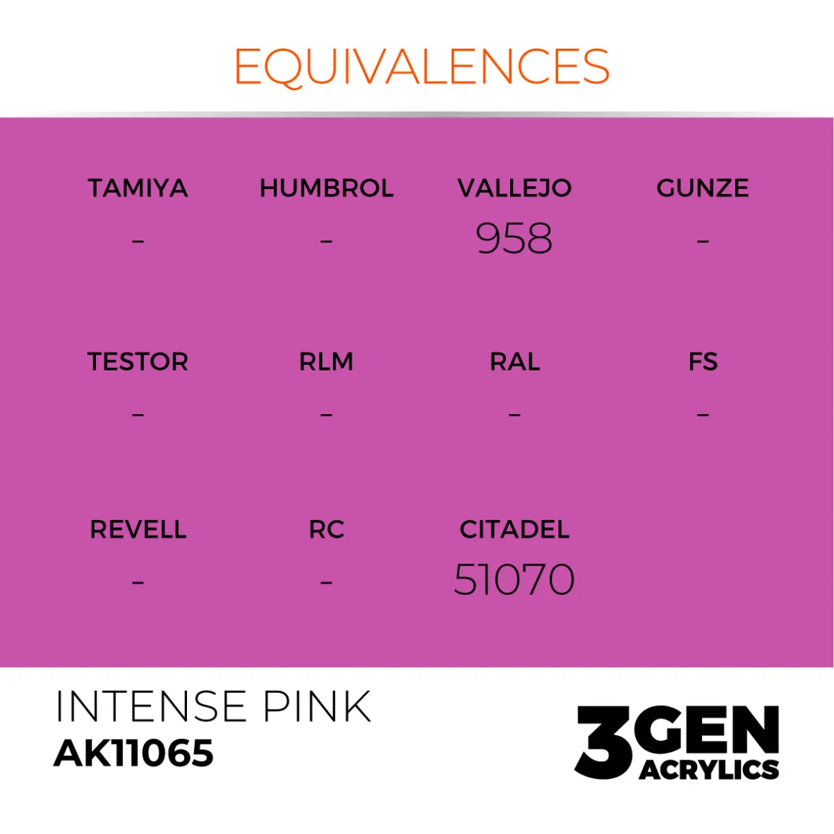 Bolt Action AK 3rd Gen Acrylic Intense Pink peinture rose 17 ml couvrante