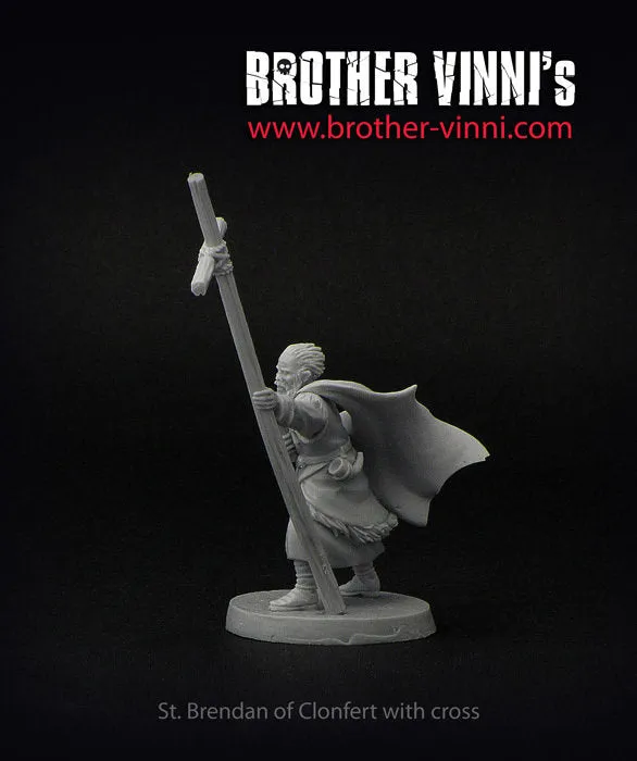 Brother Vinni Saint Brendan prêtre figurine résine 28mm moine