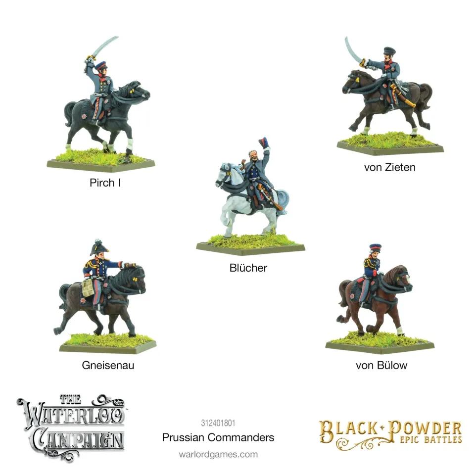Warlord Games Black Powder Epic Prussiens commandants x5
