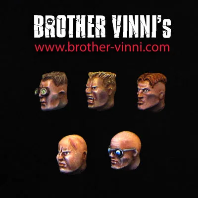 Brother Vinni Têtes Militaires Homme set 1 bits résine 28mm