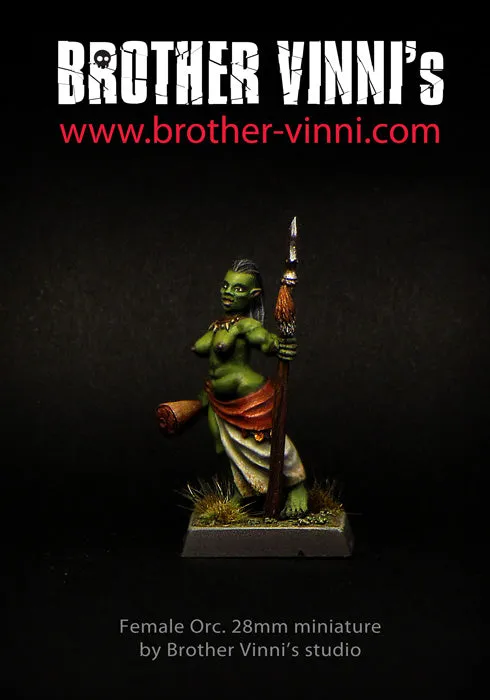 Brother Vinni Female Orc Barbarian figurine 28 mm orque