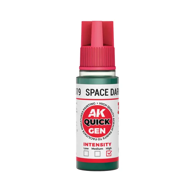AK QuickGen Space Dark Green peinture verte 18ml contraste