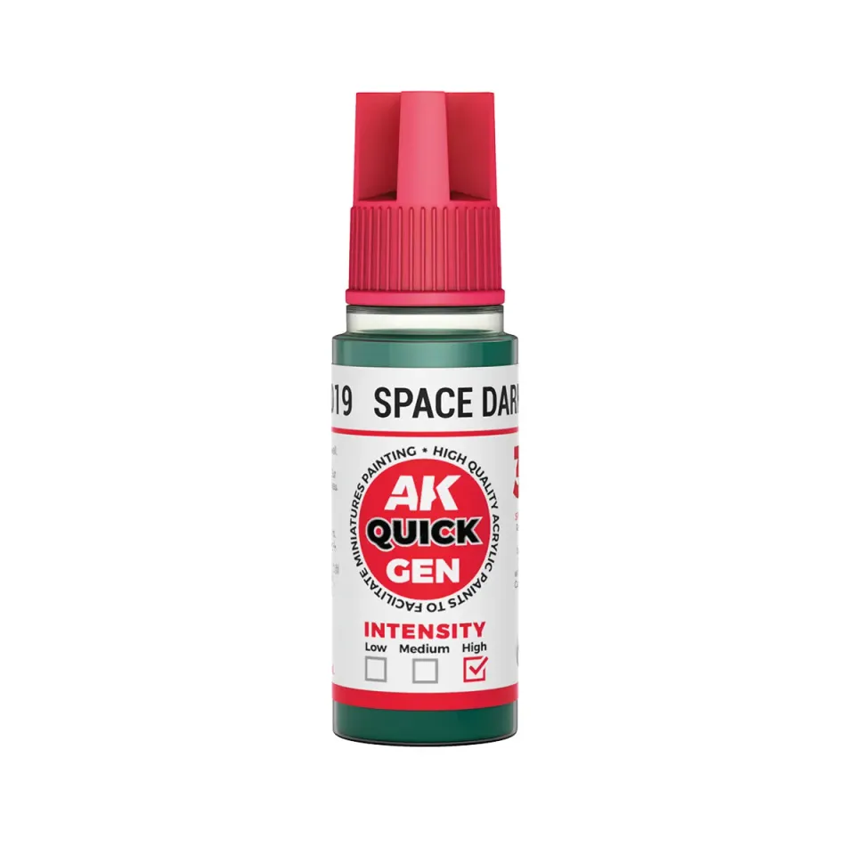 AK QuickGen Space Dark Green peinture verte 18ml contraste