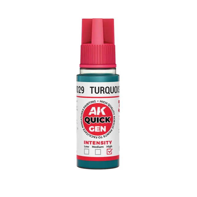 AK Interactive QuickGen Turquoise Blue peinture 18 ml effet contraste