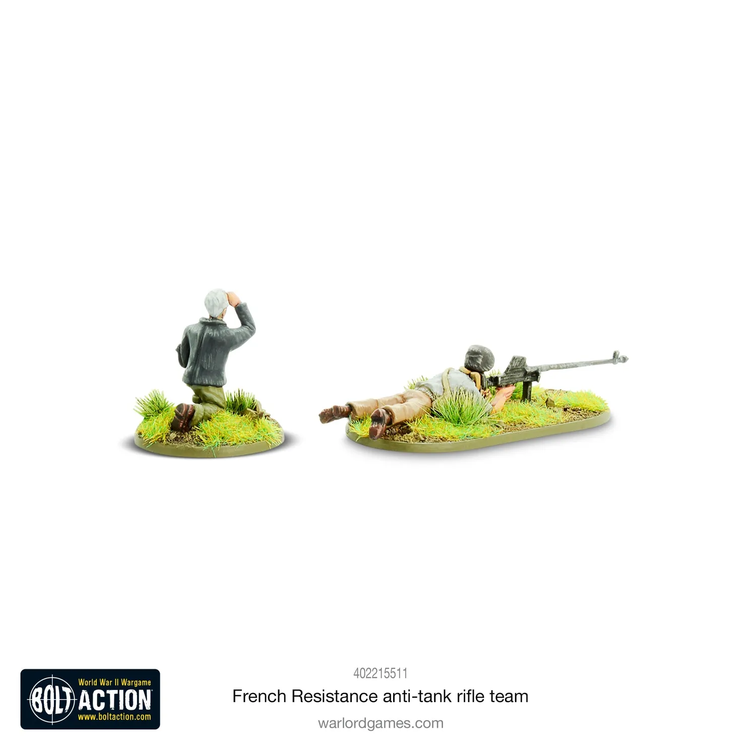 Warlord Bolt Action Résistance fusil antichar figurines métal