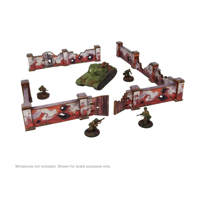 Bolt Action WW2 Ostfront Stalingrad Walls High murs prépeints pack urbain