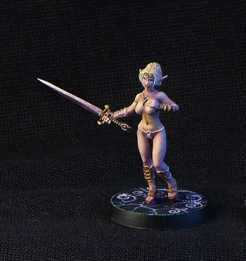 Brother Vinni elfe guerrière figurine résine 28mm épée