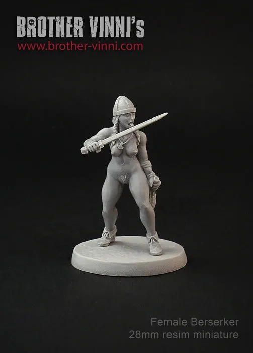 Brother Vinni Female Berserker figurine résine 28mm SAGA