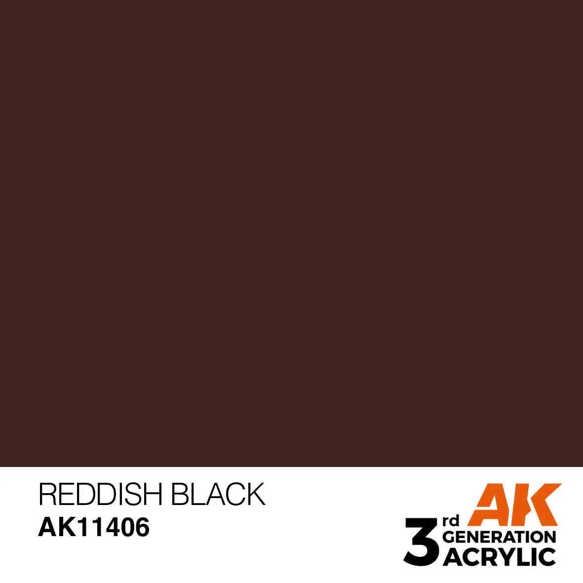 AK Interactive 3Gen Reddish Black peinture 17 ml noir rougeâtre