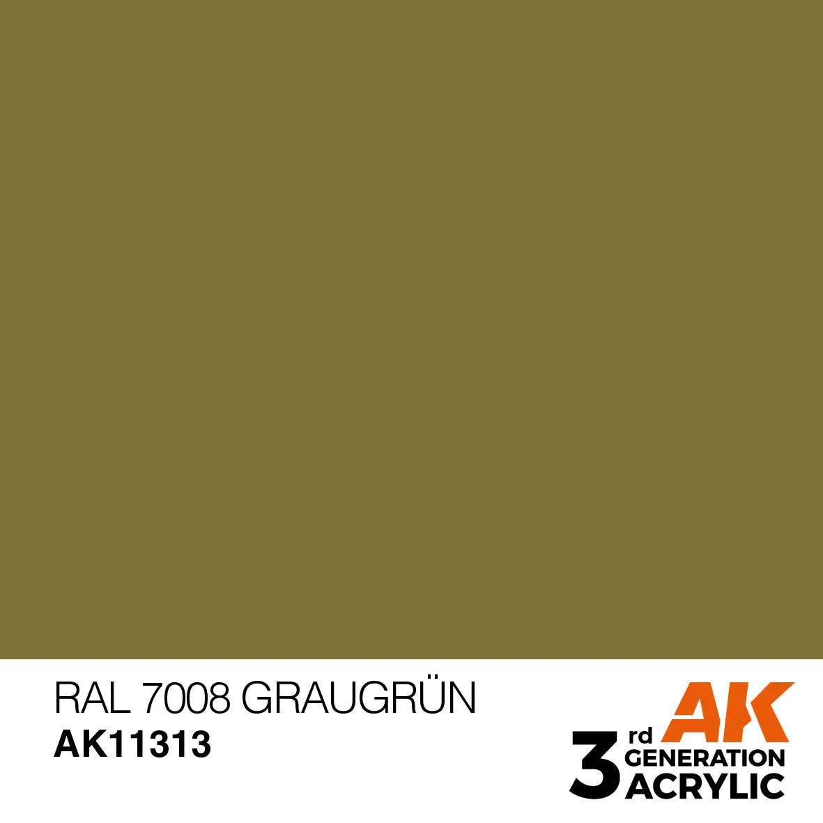 AK Interactive 3Gen RAL 7008 Graugrün peinture acrylique 17ml