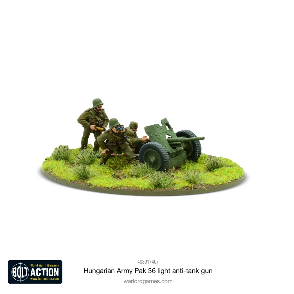 Bolt Action Hungarian Army Pak 36 light anti-tank gun canon antichar métal