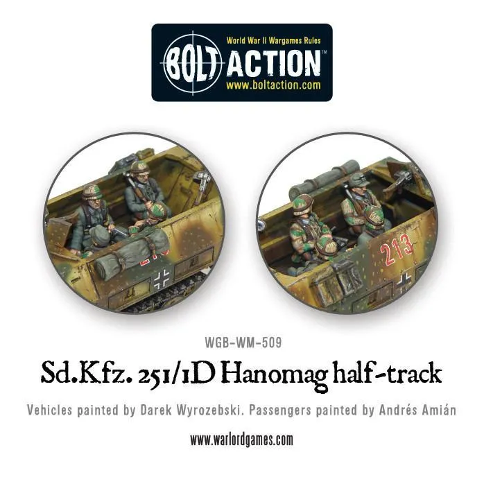 Bolt Action Sd.Kfz 251/1 ausf D half-track en plastique