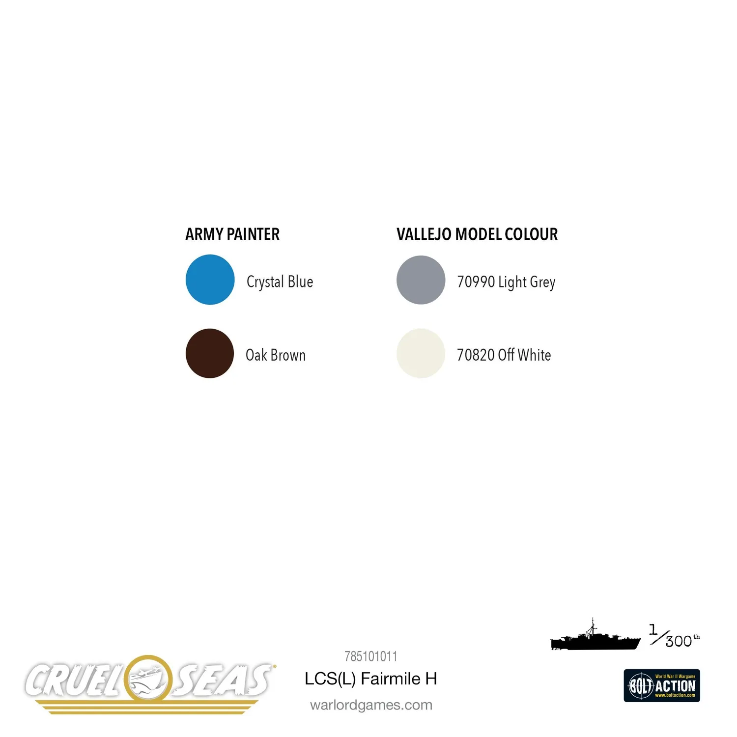 Bolt Action Cruel Seas LCS(L) – Fairmile H bateaux